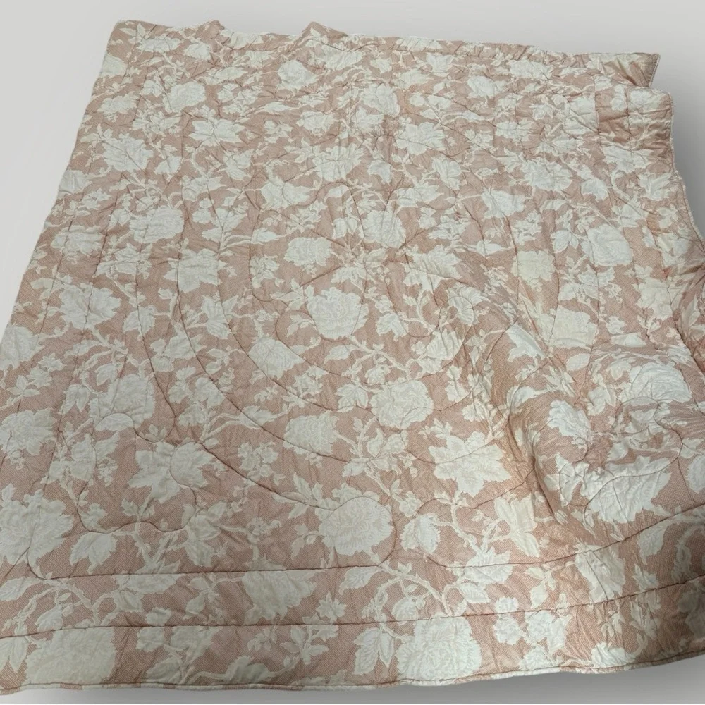 CROSCILL Rare Vintage Queen Comforter 4 -Piece Set‎ Pink Cream